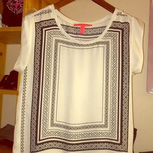 Black and white blouse